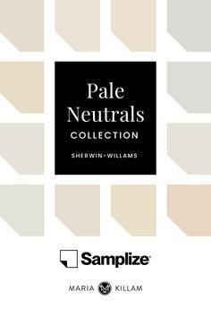 the pale neutrals collection is shown in black and white