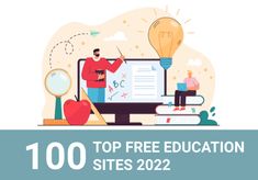 the top free education sites for students to learn and study in 2020, including an image of