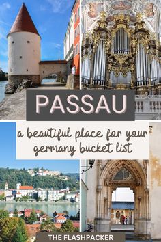 the beautiful place for your germany bucket list is in this postcard from passau