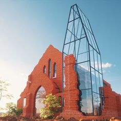 old palapye museum proposal is set within the ruins of a burnt brick church in botswana Museum Architect, African Museum, New Architecture, Adaptive Reuse, Church Building, Green City, Old Church, Yanko Design, Red Bricks