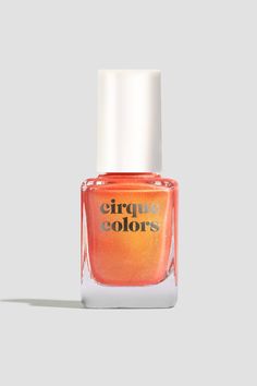 Cirque Colors - Nail Polish - Bird Of Paradise 0.37 oz - Nail Lacquer - Nail Polish at Beyond Polish Cirque Colors Nail Polish, Shimmery Nail Polish, Paradise Nails, Iridescent Nail Polish, Splash Of Water, Orange Nail Polish, Orange Nail, Beautiful Nail Polish, Shimmer Nail Polish