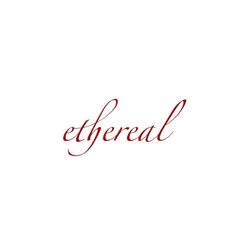 the word etheral written in red ink