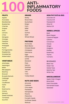 100 Anti-Inflammatory Foods List Flammatory Foods To Avoid, Top Inflammatory Foods, Food To Reduce Inflammation, Inflammation Foods To Avoid, List Of Anti Inflammation Foods, How To Reduce Inflammation In Joints, What Is Inflammation, Anti Inflammation Lunches, Inflammatory Foods To Avoid List