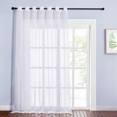 PRICES MAY VARY. Polyester Imported READY MADE: 1 panel sheer curtain per package. Each panel is 100" wide and 96" long when hanging as a flat. One of the grommets' inner diameter is 1.6". Purchase curtain whose width is 2-3 times wider than your window will form a nice look. MULTIFUNCTION: Voile sliding glass door sheer curtain enables you to appreciate the beautiful scenery outside the window freely while sustaining s bit of privacy. Besides, voile drapes can be hung separately or paired with Textured Window Treatments, Sheer White Curtains, Bedroom For Teens, Patio Door Curtains, Window Curtains Living Room, Voile Panels, Outside The Window, Decorative Window Treatments, White Sheer Curtains