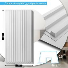 an image of a radiator with measurements for the height and width in front of it