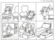 the three bears coloring page is shown