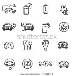 car service line icon set included in this image are icons, signs, symbols and more