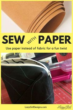 the instructions for how to sew with paper are shown in this article, and it is