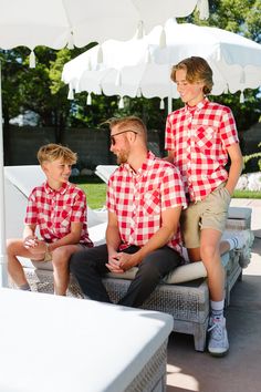 Meet the Boy's James Shirt in Red Gingham - the epitome of classic charm with a summer twist! Crafted from crisp blue & white gingham print cotton blend fabric, this shirt is a timeless addition to any little gentleman's wardrobe. The collar neckline adds a touch of sophistication, while the fitted sleeves ensure a sleek silhouette. With its button-up style, the James Shirt will be the perfect choice for your summer celebrations. So, elevate your summer style with the Boy's James Shirt! Don't fo Classic Plaid Short Sleeve Shirt For Summer, Gingham Cotton Short Sleeve Shirt, Classic Plaid Shirt For Summer, Plaid Relaxed Fit Shirt For Summer, Relaxed Fit Plaid Shirt For Summer, Summer Plaid Relaxed Fit Shirt, Preppy Plaid Summer Tops, Spring Gingham Short Sleeve Shirt, Summer Preppy Plaid Tops