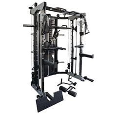 an image of a gym equipment set up on a white background with clippings