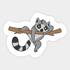 a cartoon raccoon hanging on a tree branch with eyes glowing in the dark