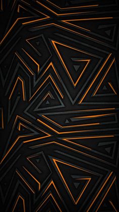 an abstract black background with orange lines