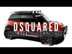 a mini red mudder concept car with the words dsquared on it