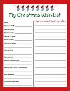 a christmas wish list on an ipad