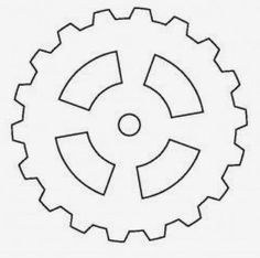 a gear wheel is shown in black and white