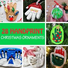 25 handprint christmas ornaments that are easy to make and great for the holiday season