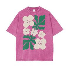 Colorful Oversized Shirt, Artsy Tshirt Designs, Back Tshirt Design Ideas, Funky Tshirts Designs Graphic Tees, Flower T Shirt Design, Modern Shirt Design, Cute Shirt Ideas, Tshirt Print Ideas, Flower Tshirts