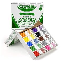 Crayola Fine Line Markers Classpack Crayola Art, School Supplies For Teachers, Crayola Markers, Washable Markers, Cadeau Diy, Classroom Supplies, Markers Set, Back To School Supplies, Permanent Marker