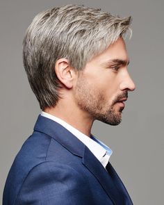 Men's Wig Collection Monofilament Crown! Hair Length: Front 2.25-2.5" | Crown 3.25" | Sides 2.25" | Back 2.75" | Nape 2.24" Weight: 2.75 oz. The Reserved Men's Wig by HIM allows you to shape it up and get tapered with this go to style. The lace front was made specifically for HIM to create the ultimate hairline. This classic cut can be worn neat or messy. Become your own stylist by changing up the bang or adding some styling products.Special Features: ➤ Excelle Heat-Friendly Synthetic Hair➤ Lace Curly Hair Pieces, Grey Blending, Wigs For Men, Dark Ash Blonde, Grey White Hair, Men's Wigs, Mens Wigs, Light Ash Blonde, Raquel Welch