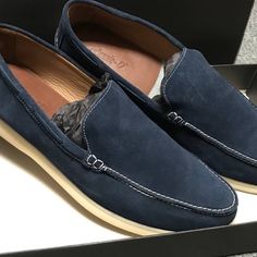 Johnnie-O Malibu Moccasin 2.0 Loafers In Navy Blue (Men, Size 12). Like-New Condition. Comes With Box. Currently Retails For $198 Plus Tax Online. Selling For Only $80! Get It Soon!! Blue Slip-on Leather Shoes With Suede Lining, Blue Suede Moccasins With Stitched Sole, Navy Suede Slip-on Loafers, Navy Suede Loafers With Rubber Sole, Navy Slip-on Loafers With Stitched Sole, Blue Suede Moccasins With Plain Toe, Blue Slip-on Moccasins, Blue Leather Moc Toe Moccasins, Blue Slip-ons With Suede Lining