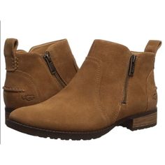 Ugg Aureo Ll Womens Chestnut Suede Waterproof Ankle Boots Sz.7 Size 7 Retails For $199 Very Good Condition, Little To No Wear Throughout Please See Pictures Shoes Ugg, Chestnut Brown, Womens Uggs, Ugg Shoes, Brown Suede, Ankle Booties, Chestnut, Suede Leather, Boots Booties