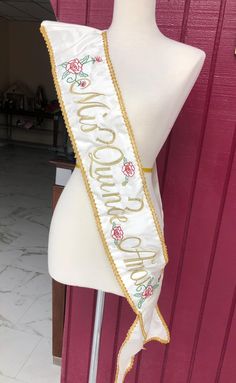 Looking for something extraordinary for that upcoming special occasion? This Sash is perfect for that special occasion as it will be personalized. It will be the perfect gift for the birthday girl. We can make this sash in many colors. Each sash will be made to order so please send us the picture of the dress to match the color. Please note we will do everything possible to match the sash color to the colors you request, but due to the custom dye fabric variations it is not always possible to do Bday Sash, Sweet 16 Sash, Pageant Sashes, Disney World Princess, Bachelorette Sash, Custom Sash, Beauty And The Beast Party, Birthday Sash, Custom Bachelorette