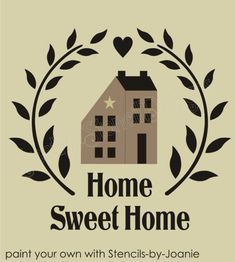 the logo for home sweet home