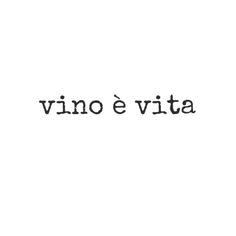 the word vino e vita written in black ink