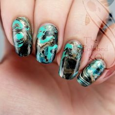 The Polished KOI: Drip Marble - no water needed! Water Marble Nail Art, Coffin Nails Matte, Water Marble Nails, Swirly Designs, Water Nails, Marble Nail Designs, Nail Design Video, Marble Nail, Nail Art At Home