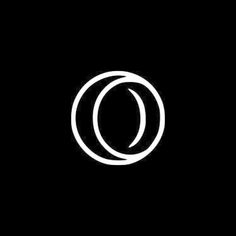 a black and white photo with the letter o in it's center, on a dark background