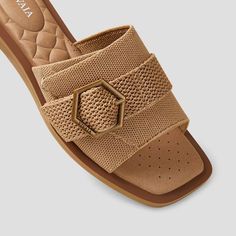 Pillow Top Slide Sandal (Micah), Nutmeg, EU40 | VIVAIA Comfortable Fabric Sandals For Vacation, Comfortable Textile Sandals With Textured Sole, Comfortable Textile Sandals With Woven Sole, Casual Fabric Sandals With Textured Footbed, Casual Textile Sandals With Arch Support, Comfortable Fabric Slip-on Sandals, Comfortable Slip-on Fabric Sandals, Pretty Sandals, Men Slides