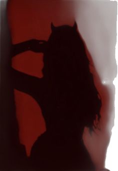 the silhouette of a woman with long hair