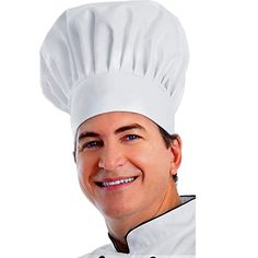 PRICES MAY VARY. 【HIGH QUALITY MATERIAL】:Chef Hat Made of 65% polyester and 35% Cotton fabrics, breathable sturdiness which allows heat and moisture to escape and leaves you comfortable. 【ONE SIZE FITS ALL】:The hidden back Elastic band adjustable elastic, is fit most adults even children. 【THE BEST GIFT】:Give your wife, husband and children, they wear chef hats to make food, look professional, they will be very happy. 【SUITABLE FOR MULTUPLE OCCASIONS】:Suitable for catering colleges, schools, res Baker Kitchen, Kitchen Hygiene, Ebay Selling Tips, Bakers Kitchen, Grilled Burgers, Sous Chef, Chef Hat, Safety Clothing, Cooking Chef