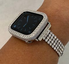 Sparkle up your Apple Watch game with our ✨ stunning Silver Apple Watch Band! 💎 Designed for the modern woman, this Ultra Series 8 band features 8 crystals and a lab diamond bezel cover bumper. 💁‍♀️ Compatible with 41mm, 45mm, and 49mm models, as well as iPhone Series 2-9, this band is a must-have accessory. Grab yours for only $49.00 now! 😍 #AppleWatch #AppleWatchBand #SilverBand #Ultra #applewatch #applewatchband #applewatchcase #iwatch #iwatchcandy Silver Apple Watch Band, Silver Apple Watch, Silver Apple, Watch Band Bracelet, Gadgets Electronics