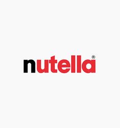 the nutella logo is red and black