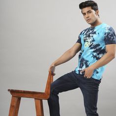 Funky Game Over Blue Tie Dye T-Shirt For Men Tie And Dye, Blue Tie, Blue Tie Dye, Get Up, Dye T Shirt