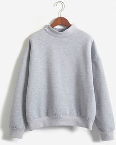 Free size: • Shoulder: 43 cm/16,9 in• Bust: 106 cm/41,7 in• Length: 61 cm/24,0 in Material: Fleece Plain Sweaters, Velvet Sweater, Basic Sweatshirt, Black Slacks, Neck Hoodie, Sweater Material, Fleece Sweater, Solid Clothes, Women Hoodies Sweatshirts