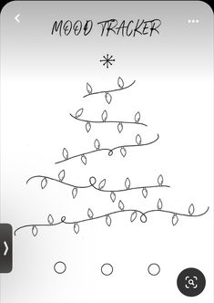 a drawing of a christmas tree with the words'mood tracker'written on it