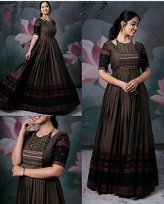 Gown Dress From Saree, Long Gown Dress From Saree, Dress From Saree, Simple Lehenga