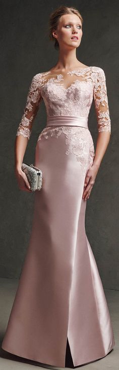 TD ❤️ Rose Colored Dress, Spanish Dress, Chique Outfits, Evening Dresses With Sleeves, Beauty And Fashion