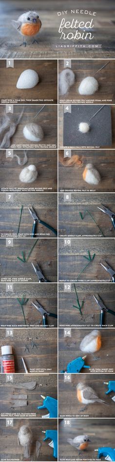 the steps to make an origami bird with feathers on it's head