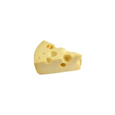 a piece of cheese is shown on a white background with no one in the photo