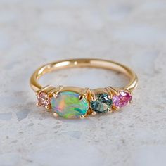 Our splice cluster ring has been set with a solid black opal, and shades of sapphires.   Band width 1.5mm. -- Please note some items are made to order and may need 4-6 weeks for production. If you need something sooner, get in touch and we will endeavour to meet your timeframe. +61293808635 info@sarahgardnerjewellery.c Crystal Opal, Lightning Ridge, My Size, Opal Crystal, East West, Jewelry Inspo, Perfectly Imperfect, Dream Jewelry, Black Opal