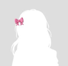 the silhouette of a woman with a pink bow on her head