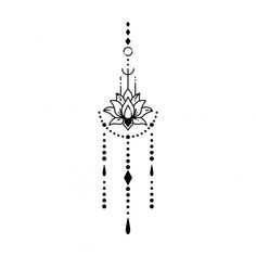 a black and white drawing of a chandelier with flowers on it's side