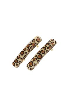 France Luxe Mini Rectangle Barrettes - Golden Leopard are an elegant option for your hair accessory collection. Meticulously handmade in France and expertly polished, these small barrettes provide a more secure hold than bobby pins, making them a highly advantageous hair styling solution. Show off your look with confidence knowing that these barrettes are designed to hold your hair securely in place.Product Features:- Handmade in France- Sold in matching pairs- Great for most hair types- Made of Bridal Workout, Hair Accessories Ponytail, Matching Pairs, Hair Accessories Collection, Padded Headband, Claw Hair Clips, Eyeglass Chain, Hair Sale, Cellulose Acetate