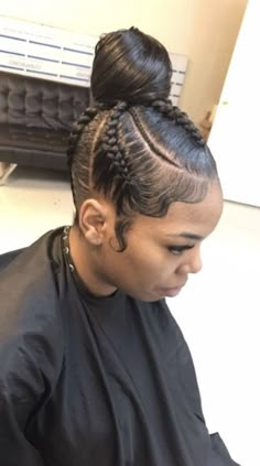 Goddess Ponytail, Twisted Doughnut, Vacay Hair, Cornrow Updo Hairstyles, Curly Updos, Classic Bun, Medium Knotless, Basic Hairstyles, Twist Cornrows