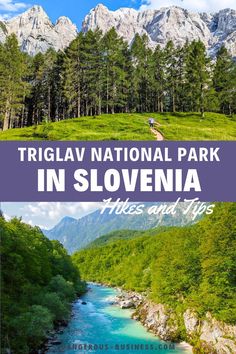 Forest Landscape with a Crystal River. With Text Reading: 13 AMAZING Things to Do in Triglav National Park in Slovenia. Travel Slovenia, Best Places In Europe, Eastern Europe Travel, Europe Trip Itinerary, Hiking National Parks