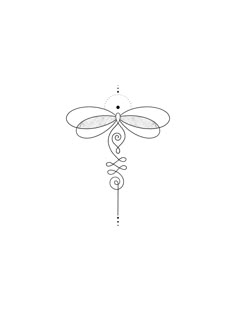 a line drawing of a dragonfly on a white background