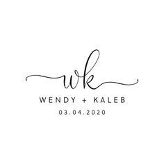 the word weddy and kaleb written in black ink on a white background